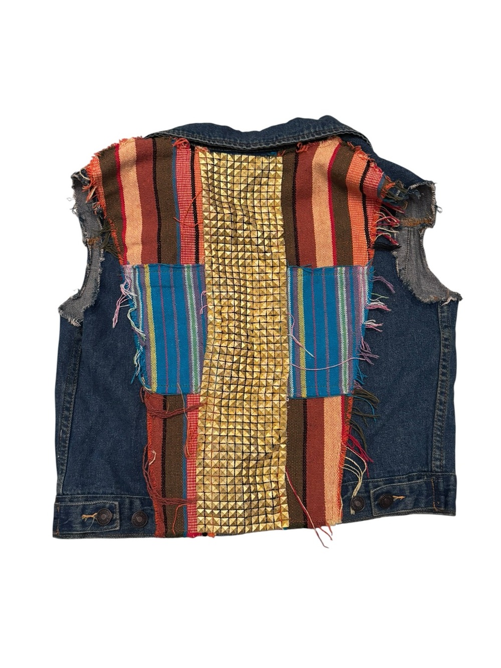 Signature8 Light and Medium Blue Denim Vest